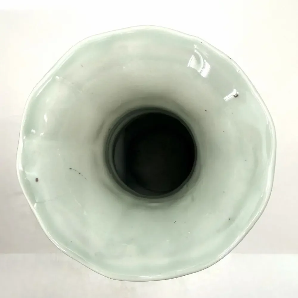 China Blue Fine Porcelain for Seymour Mann Asian Dragon Floral Vase 15.5